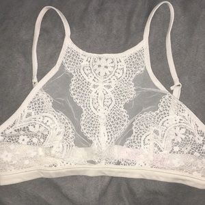 white lace bralette